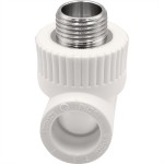 Тройник THERMOLIGHT комбинированный PP-R НР 20х1/2х20 белый (15/135)