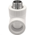 Тройник THERMOLIGHT комбинированный PP-R НР 25х1/2х25 белый (5/105)