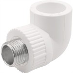 Угольник THERMOLIGHT комбинированный PP-R НР 25х1/2" белый (10/120)