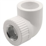 Угольник THERMOLIGHT комбинированный PP-R ВР 25х1/2" белый (20/160)