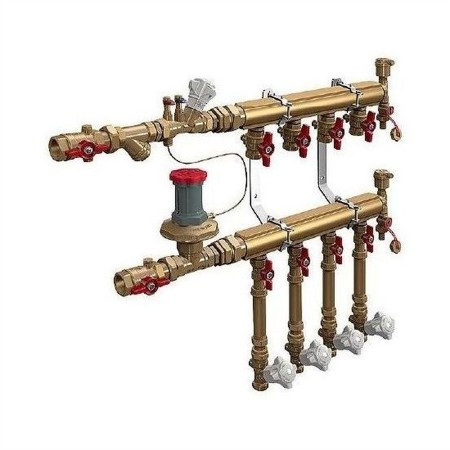 Узел коллекторный Giacomini отопления этажный, подкл. тип B3 1"1/4 x 3/4" / 10 (DN40), GE553Y760