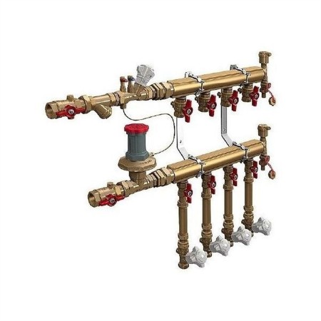 Узел коллекторный Giacomini отопления этажный, подкл. тип B3 1"1/4 x 3/4" / 5 (DN40), GE553Y755