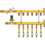 Узел коллекторный Giacomini отопления этажный, подключение тип B3 1"1/4 x 1/2" / 10, GE553Y250