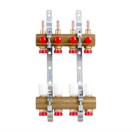 Узел коллекторный Giacomini сборный с расходомерами 1" x 3/4"E /7 , R553FZY047
