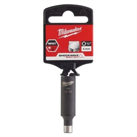 Головка Milwaukee 1/4" ударная удлиненная SHOCKWAVE 4мм