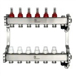 Коллектор Wester нерж. 1"-3/4 в сборе с расходомерами на 6 выходов, MUFS6134
