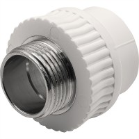 Муфта THERMOLIGHT комбинированная PP-R НР 32х1" белый (10/90)