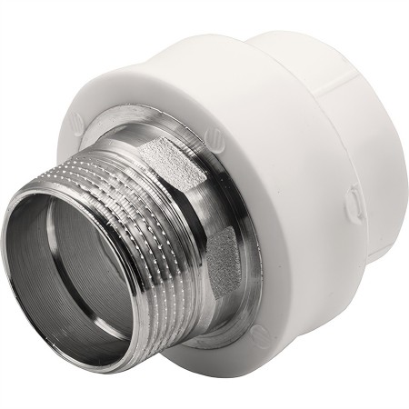 Муфта THERMOLIGHT комбинированная PP-R НР 40х1 1/4" под ключ белый (4/48)