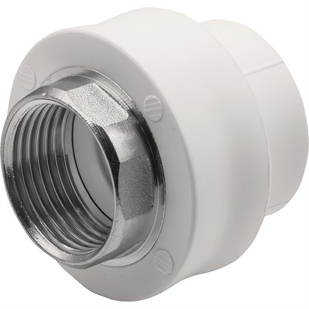 Муфта THERMOLIGHT комбинированная PP-R ВР 32х1" под ключ белый (10/80)