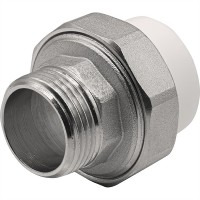 Муфта THERMOLIGHT комбинированная разъемная PP-R НР 32х1" белый (5/100)