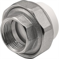 Муфта THERMOLIGHT комбинированная разъемная PP-R ВР 25х3/4" белый (10/170)