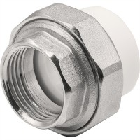 Муфта THERMOLIGHT комбинированная разъемная PP-R ВР 32х1 1/4" белый (5/120)