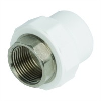 Муфта РОСТерм PPR комбинированная, под ключ ВР 110-4", белый