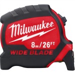 Рулетка Milwaukee PREMIUM широкая WIDE BLADE 8м (шир. полотна 33мм)