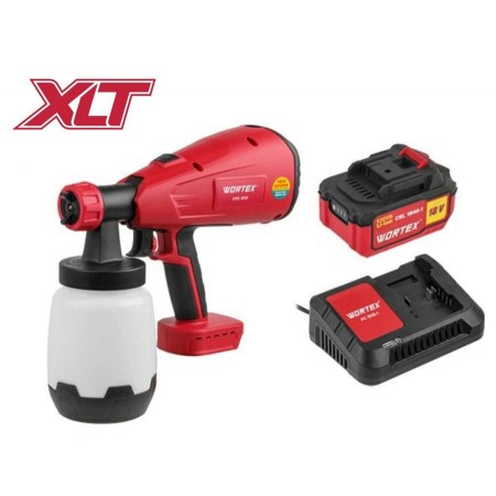 Аккум. краскораспылитель WORTEX CPS 1810 в кор. ALL1 МЕГА АКЦИЯ 18В, 1 акк., 4 Ач, 700 мл/мин, 1 л б
(18 В, 1 акк., 4 Ач, ЗУ, 700 мл/мин, 1 л бак, 2.6 мм сопло, 50 DIN)
