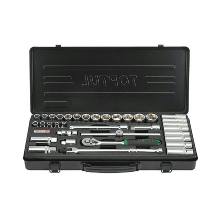 Набор головок 3/8" 6-24мм 35предм. 6гр. метал.кейс TOPTUL (GBB3514)