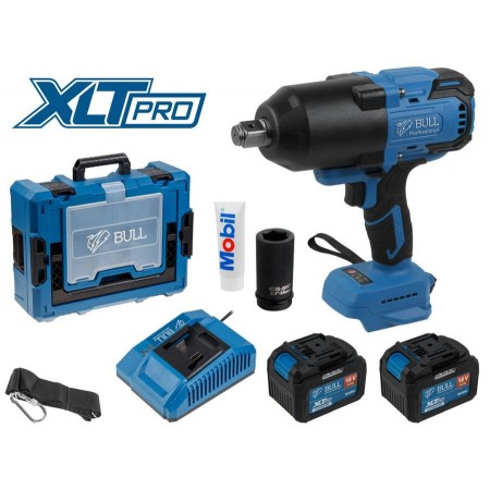 Аккум. ударный гайковерт BULL SC 1810 Xcase, XLTpro, БЕСЩЕТ., 18 В, 1500 Н*м, 3/4", 2х6 А*ч, з/у 6 А
(Масса: 3,92 кг;)
