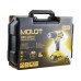 Аккум. дрель-шуруповерт MOLOT MBD 1820 Li в чем.
(БЕСЩЁТ., 18 В, 2 акк., 2 А/ч Li-Ion, 2 скор., 50 Нм. Совместима с WORTEX XLT!)