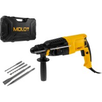 Перфоратор MOLOT MRH 2828 в чем. 800 Вт, 3 Дж, 26 мм.
(3 реж., патрон SDS-plus)
