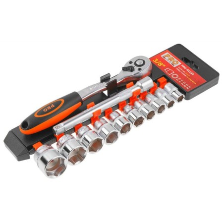 Набор головок 3/8" 10-24мм 12предм. PRO STARTUL (PRO-01238)
(6 граней)