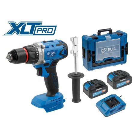 Аккум. дрель-шуруповерт BULL SR 1802 Xcase, XLTpro, БЕСЩЕТ., 18 В, 80 Н*м, 2*4 А*ч, БЗП 13 мм
(шурупы до 10 мм)
