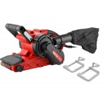Ленточная шлифмашина Wortex SB 7611 E в кор. 1150 Вт, лента 76х533 мм, крепление к столу
(120-380 м/мин, откидной носик)