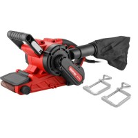 Ленточная шлифмашина Wortex SB 7611 E в кор. 1150 Вт, лента 76х533 мм, крепление к столу
(120-380 м/мин, откидной носик)
