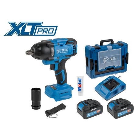 Аккум. ударный гайковерт BULL SC 1807 Xcase, XLTpro, БЕСЩЕТ., 18 В, 750 Н*м, 1/2", 2х4 А*ч, з/у 4 А
(вес 2,24 кг)