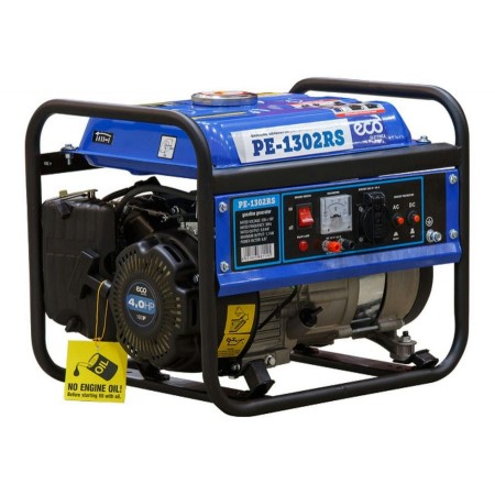 Электростанция (генератор бензиновый) ECO PE-1302RS
(1.1 кВт, 230 В, бак 6.0 л, вес 23 кг)