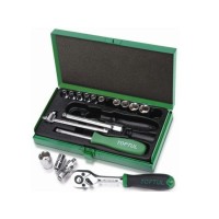 Набор головок 1/4" 4-13мм 17предм. 6гр. метал.кейс TOPTUL (GCAD1702)