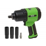 Пневмогайковерт 1/2" ECO AIW-980S
(950/1200 Нм (закр./откр.); 3 ступени крут.мом.; twin hammer; 7500 об/мин; композитн. корпус)