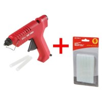 Пистолет клеевой WORTEX GG 1180 в блистере + 2 клеевых стержня+АКЦИЯ
(В ПОДАРОК Клеевые стержни WORTEX (универс., 11.2х100 мм, 6 шт в блистере))
