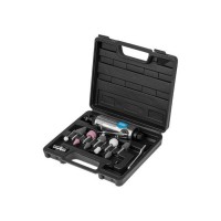Пневмошлифмашина прямая DGM DTG-2502  с набором шарошек
(25000 об/мин; 115 л/мин; Цанги:3 мм/6 мм; 10 шлифкамней; Чемодан)