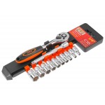 Набор головок 1/4" 4-13мм 12предм. PRO STARTUL (PRO-01214)
(6 граней)