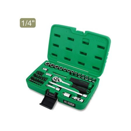 Набор головок 1/4" 4-14мм 41предм. 6гр. TOPTUL (GCAI4102)