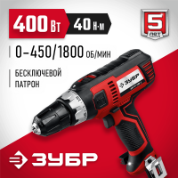 ЗУБР  400 Вт, 40 Нм, сетевая дрель-шуруповерт (ДШ-М1-400-2)