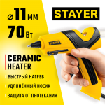 STAYER d=11 мм, 18 г/мин, пистолет термоклеевой электрический PRO 11 0681-20 Professional