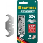 KRAFTOOL тип S24, 5шт., лезвия крюковидные SOLINGEN 09643-S5_z02