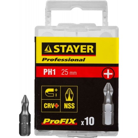 STAYER PH1, 25 мм, 10 шт., биты ProFix Phillips 26201-1-25-10_z01