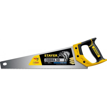 STAYER 7 TPI, 400 мм, ножовка универсальная (пила) COBRA 3D 1512-40_z01 Professional