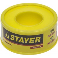 STAYER толщина 0,075 мм, плотность 0,40 г/см3, ширина 19 мм, фум лента 12360-19-040