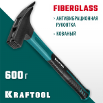 KRAFTOOL 600 г, молоток кровельщика с фиберглассовой рукояткой Fiberglass 20182