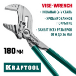 KRAFTOOL  Vise-Wrench, 180 мм, клещи переставные-гаечный ключ (22063)