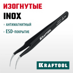 KRAFTOOL  изогнутый 116 мм, Антистатический антимагнитный прецизионный пинцет (222126)