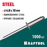 KRAFTOOL 4.0 х 10 мм, 1000 шт., стальные заклепки Steel 311703-40-10