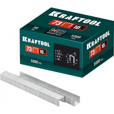 KRAFTOOL  10 мм, тип 73, 5000 шт, скобы для плайера (31773-10)