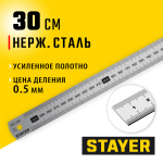 STAYER  длина 0.3 м, нержавеющая линейка, Professional (3427-030_z02)