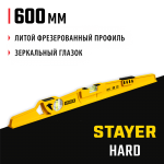 STAYER 600 мм, литой уровень с зеркальным глазком и ударной площадкой HARD 3483-060