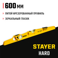 STAYER 600 мм, литой уровень с зеркальным глазком и ударной площадкой HARD 3483-060 STAYER 600 мм, литой уровень с зеркальным глазком и ударной площадкой HARD 3483-060