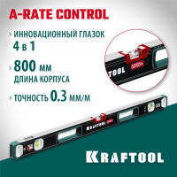 KRAFTOOL A-Rate Control 800 мм, Сверхпрочный уровень (34986-80) KRAFTOOL A-Rate Control 800 мм, Сверхпрочный уровень (34986-80)